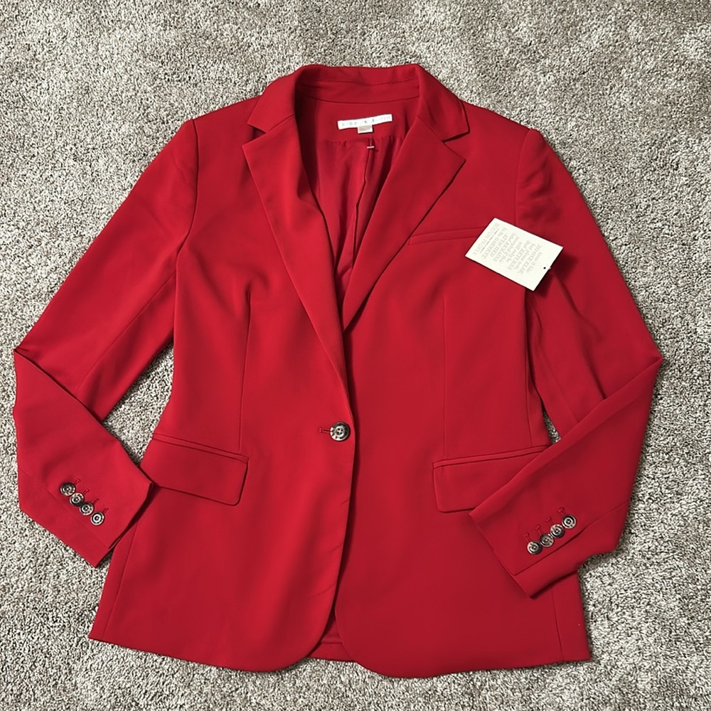 NWT BOSTON PROPER size 12 Red Blazer Jacket - Picture 5 of 6